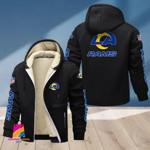 Los Angeles Rams Multicolor Thickened Zipper Hoodies ANZTZH019 - Image 7