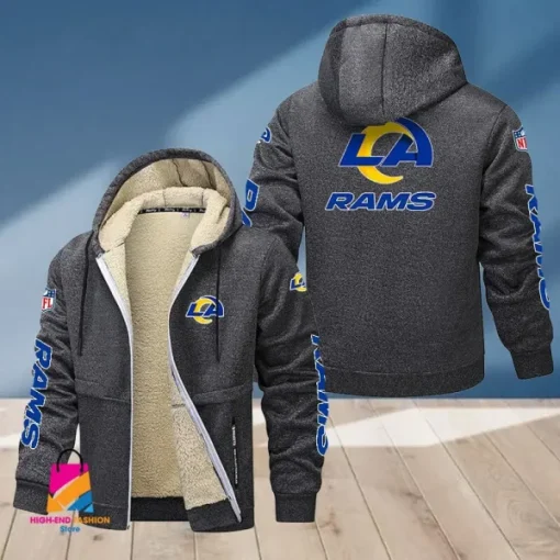 Los Angeles Rams Multicolor Thickened Zipper Hoodies ANZTZH019 - Image 6