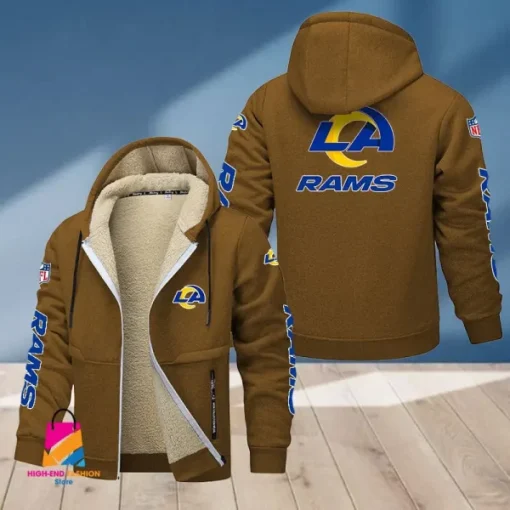 Los Angeles Rams Multicolor Thickened Zipper Hoodies ANZTZH019 - Image 2