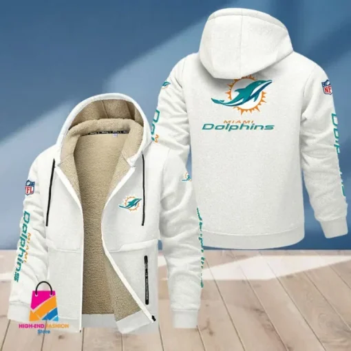 Miami Dolphins Multicolor Thickened Zipper Hoodies ANZTZH020 - Image 8