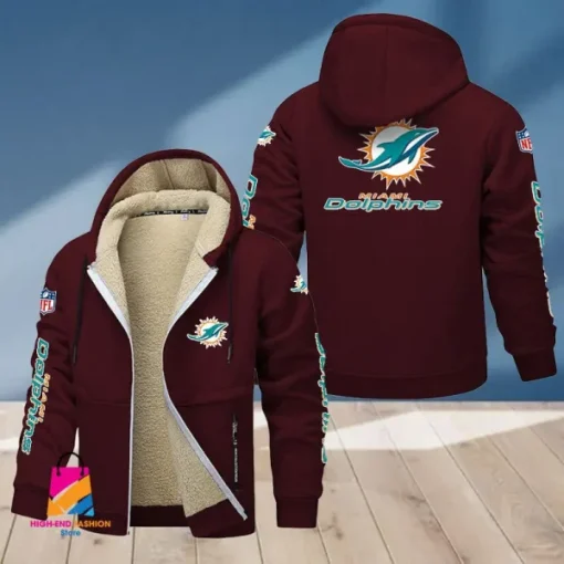Miami Dolphins Multicolor Thickened Zipper Hoodies ANZTZH020 - Image 7