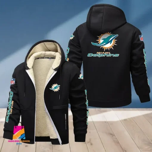 Miami Dolphins Multicolor Thickened Zipper Hoodies ANZTZH020 - Image 6