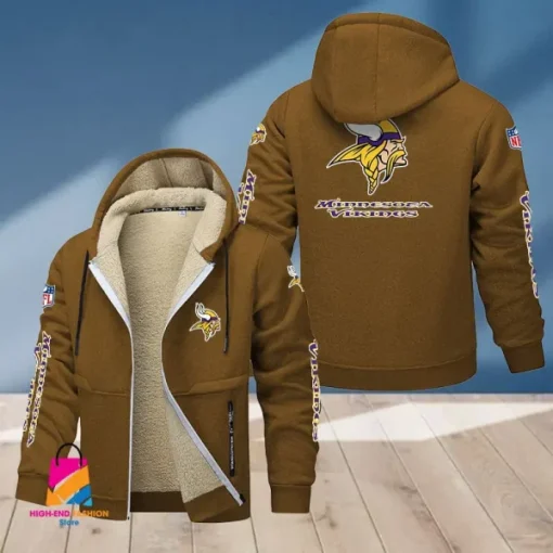Minnesota Vikings Multicolor Thickened Zipper Hoodies ANZTZH021 - Image 10