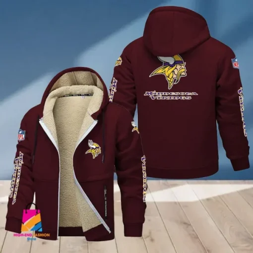 Minnesota Vikings Multicolor Thickened Zipper Hoodies ANZTZH021 - Image 8