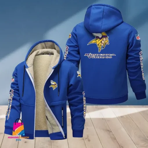 Minnesota Vikings Multicolor Thickened Zipper Hoodies ANZTZH021 - Image 7