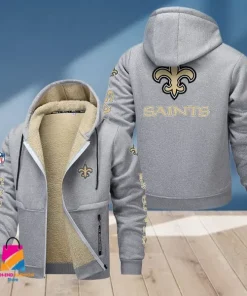 New Orleans Saints Multicolor Thickened Zipper Hoodies ANZTZH023