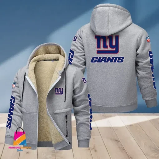 New York Giants Multicolor Thickened Zipper Hoodies ANZTZH024 - Image 9