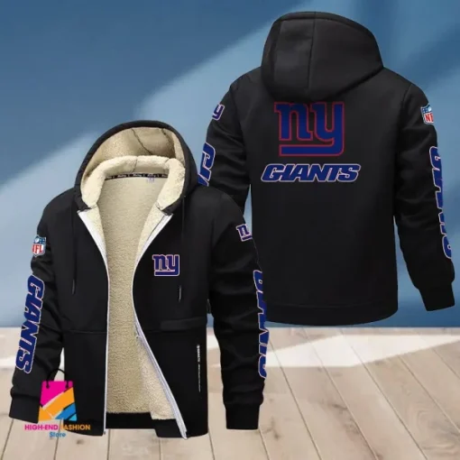 New York Giants Multicolor Thickened Zipper Hoodies ANZTZH024 - Image 7