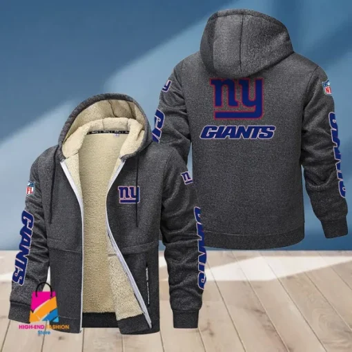 New York Giants Multicolor Thickened Zipper Hoodies ANZTZH024 - Image 6