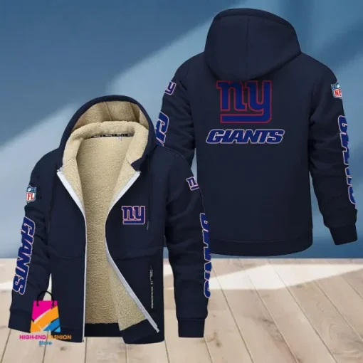 New York Giants Multicolor Thickened Zipper Hoodies ANZTZH024 - Image 4