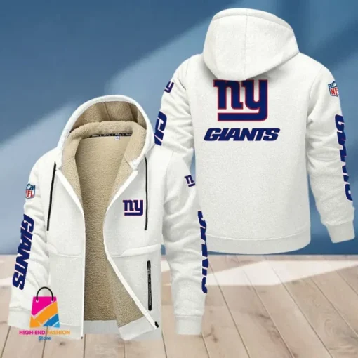 New York Giants Multicolor Thickened Zipper Hoodies ANZTZH024 - Image 3