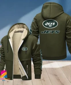 New York Jets Multicolor Thickened Zipper Hoodies ANZTZH025