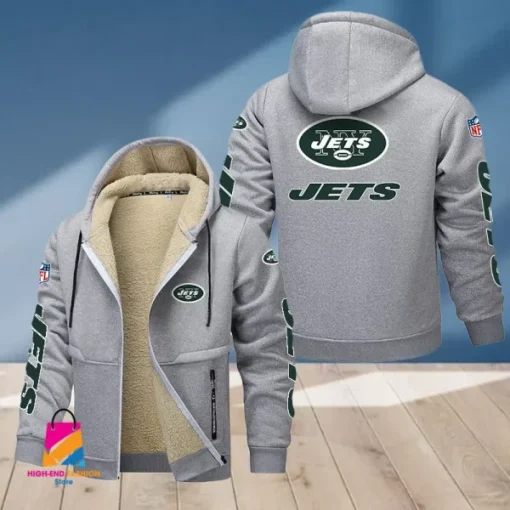 New York Jets Multicolor Thickened Zipper Hoodies ANZTZH025 - Image 2