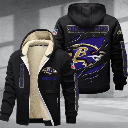 Baltimore Ravens DMTZ0356 Thickened Zipper Hoodies - Image 8