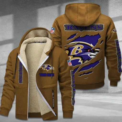 Baltimore Ravens DMTZ0356 Thickened Zipper Hoodies - Image 7