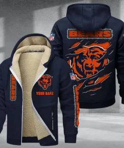 Chicago Bears DMTZ0359 Thickened Zipper Hoodies
