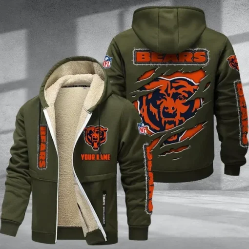Chicago Bears DMTZ0359 Thickened Zipper Hoodies - Image 9