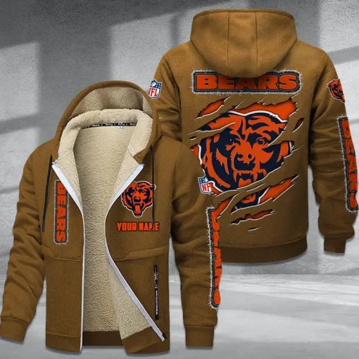 Chicago Bears DMTZ0359 Thickened Zipper Hoodies - Image 7