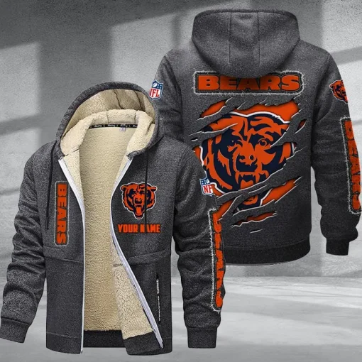 Chicago Bears DMTZ0359 Thickened Zipper Hoodies - Image 6