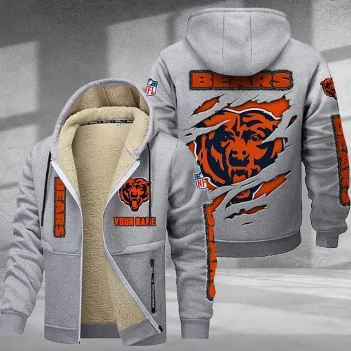 Chicago Bears DMTZ0359 Thickened Zipper Hoodies - Image 5