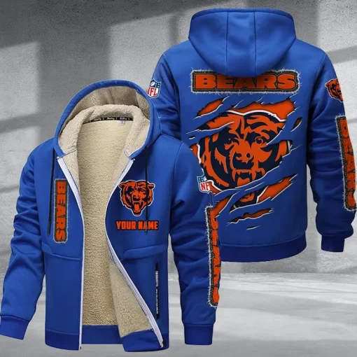 Chicago Bears DMTZ0359 Thickened Zipper Hoodies - Image 4