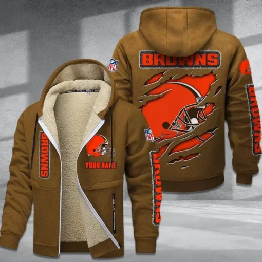 Cleveland Browns DMTZ0361 Thickened Zipper Hoodies