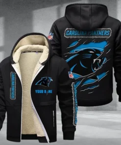Carolina Panthers DMTZ0358 Thickened Zipper Hoodies