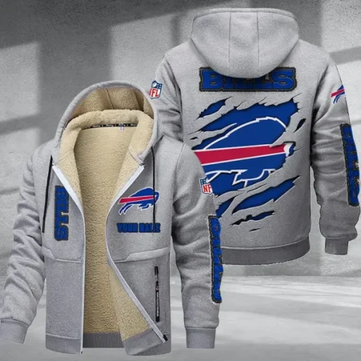 Buffalo Bills DMTZ0357 Thickened Zipper Hoodies - Image 5