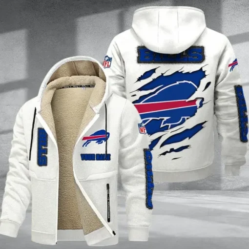 Buffalo Bills DMTZ0357 Thickened Zipper Hoodies - Image 3