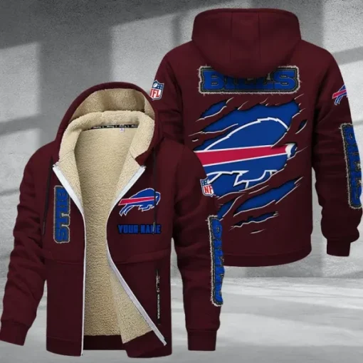 Buffalo Bills DMTZ0357 Thickened Zipper Hoodies - Image 2