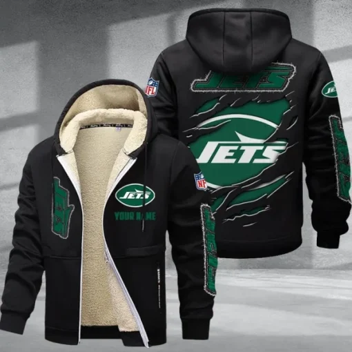 New York Jets DMTZ0378 Thickened Zipper Hoodies - Image 9