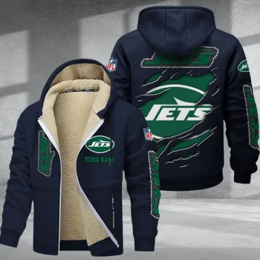 New York Jets DMTZ0378 Thickened Zipper Hoodies - Image 5