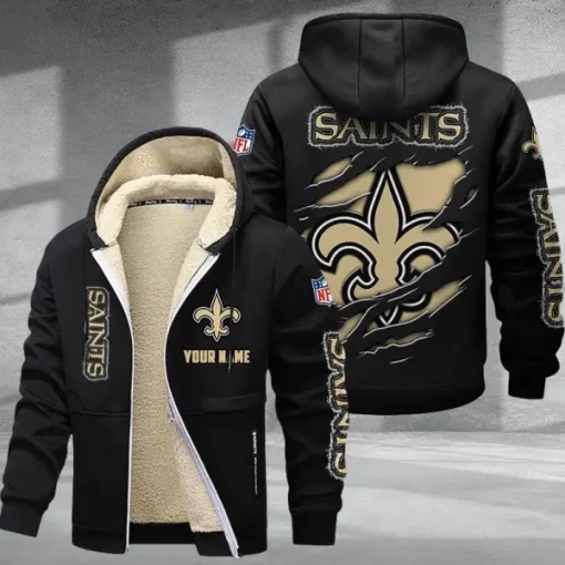 New Orleans Saints DMTZ0376 Thickened Zipper Hoodies - Image 8