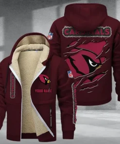 Arizona Cardinals DMTZ0354 Thickened Zipper Hoodies