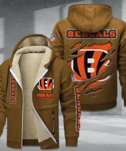 Cincinnati Bengals DMTZ0360 Thickened Zipper Hoodies