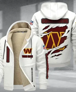 Washington Commanders DMTZ0385 Thickened Zipper Hoodies