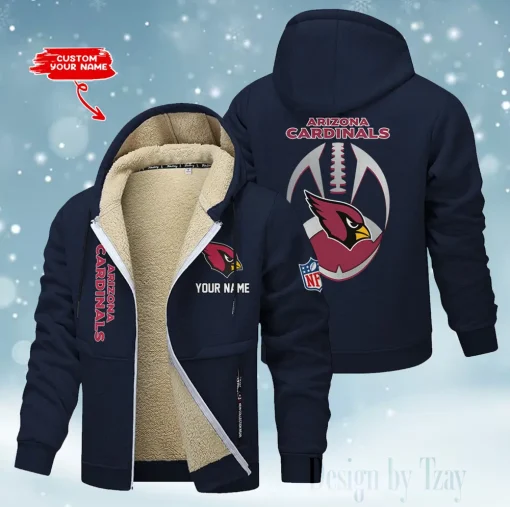 Arizona Cardinals Thickened Zipper Hoodies ANZTZH099 - Image 10