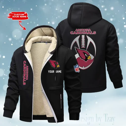 Arizona Cardinals Thickened Zipper Hoodies ANZTZH099 - Image 8