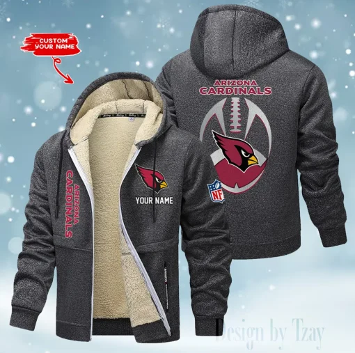 Arizona Cardinals Thickened Zipper Hoodies ANZTZH099 - Image 7