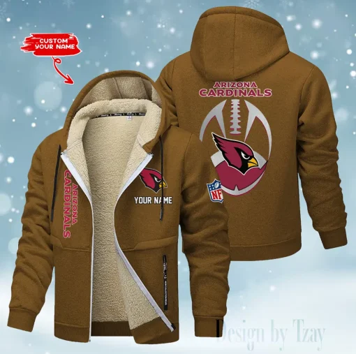 Arizona Cardinals Thickened Zipper Hoodies ANZTZH099 - Image 3