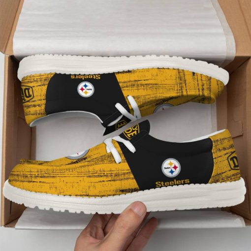 Pittsburgh Steelers Personalized Hey Dude Shoes For Men And Women - Image 2