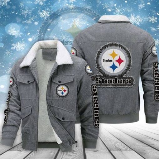 Pittsburgh Steelers Thickened Corduroy Jacket - Image 2