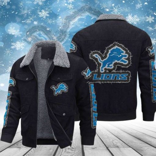 Detroit Lions Thickened Corduroy Jacket - Image 3