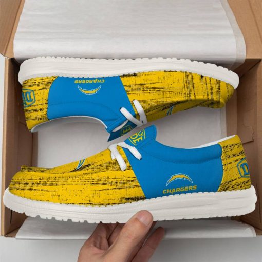 Footgearlocker Las Vegas Chargers Personalized Hey Dude Shoes For Men And Women - Image 2