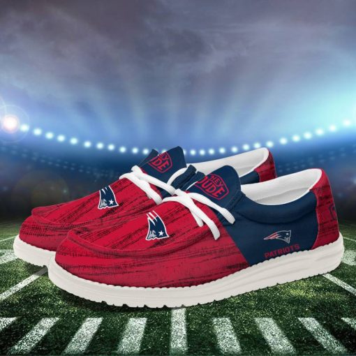 New England Patriots Personalized Hey Dude Shoes For Men And Women - Image 2