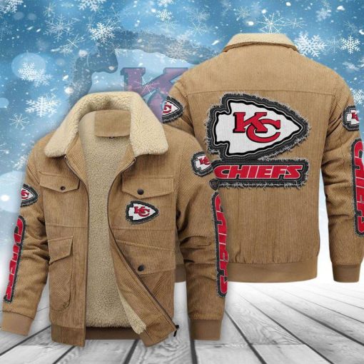 Kansas City Chiefs Thickened Corduroy Jacket - Image 3