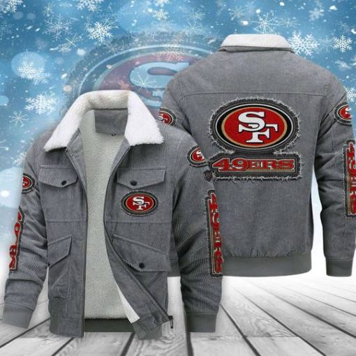 San Francisco 49ers Thickened Corduroy Jacket - Image 2