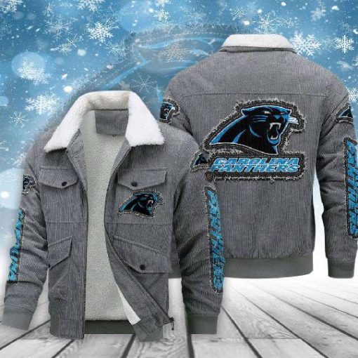 Carolina Panthers Thickened Corduroy Jacket