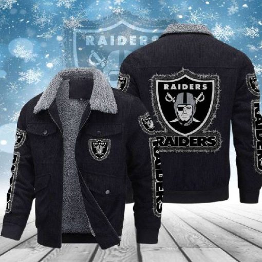 Oakland Raiders Thickened Corduroy Jacket