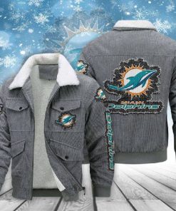 Miami Dolphins Thickened Corduroy Jacket